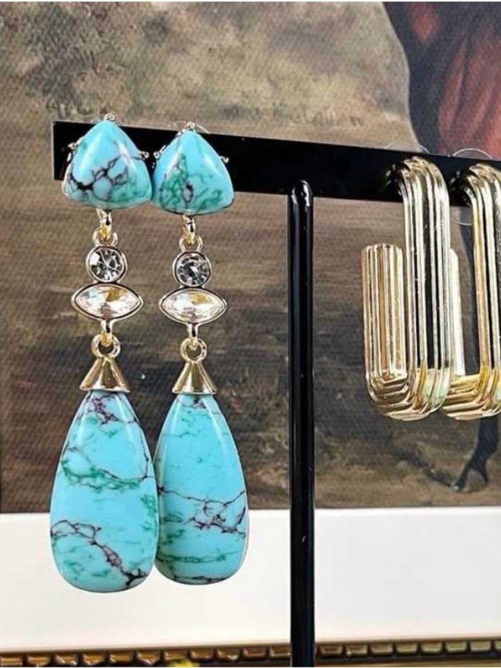 Park Lane Rodeo Turquoise Drop Dangle Earrings western luxe capsule